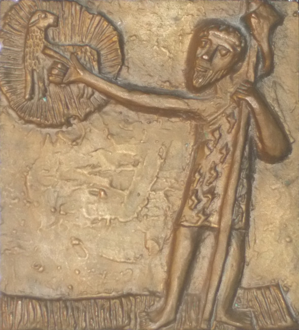 Bronzekachel: Johannes der Täufer